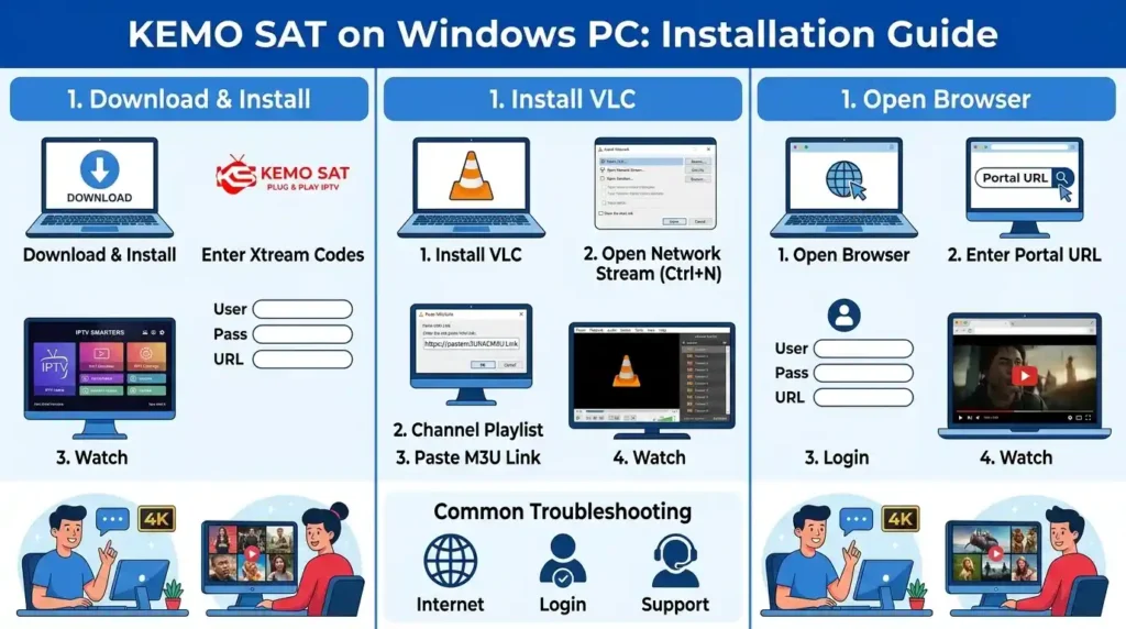 How to Install KEMO SAT on Windows PC