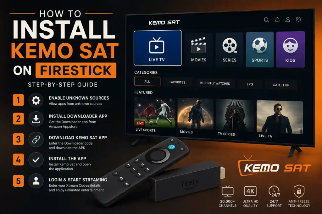 Install Kemo Sat on Amazon Firestick step-by-step guide
